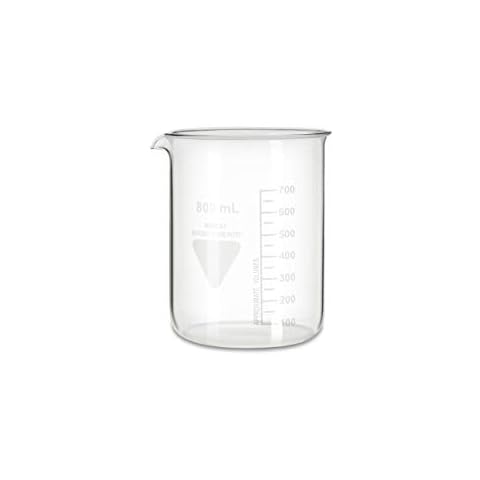 RASOTHERM Beaker Glass Low Shape with Spout (Boro 3.3) 800 ml Cover