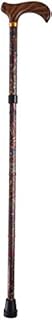 PCP Mobility & Homecare Adjustable Travel Folding Cane, Wood Derby Handle, Paisley Pattern