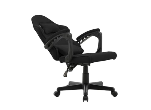 DecoInParis Fauteuil de Bureau en Tissu Noir Ghost – Image 3