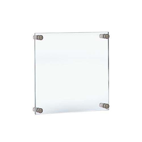 Azar Displays 105510 Standoff Sign Holder, 11" W X 14" H, Clear #TOP21