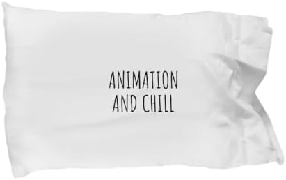 EzGift Funny Animation Pillowcase and Chill Novelty Gift Idea for Hobby Lover Fan Zen Quote Relaxing Gag Chilling Pillow Cover Case 20x30 image 3