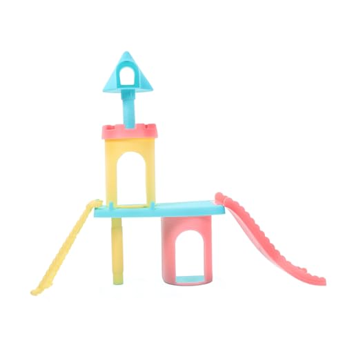 CIYODO Parco Giochi Mini Doll Decorazione Per Casa Delle Bambole Scivolo e Giocatori Realizzato in Robusto e Durevole Per Scena Di Miniatura Di Giocattoli