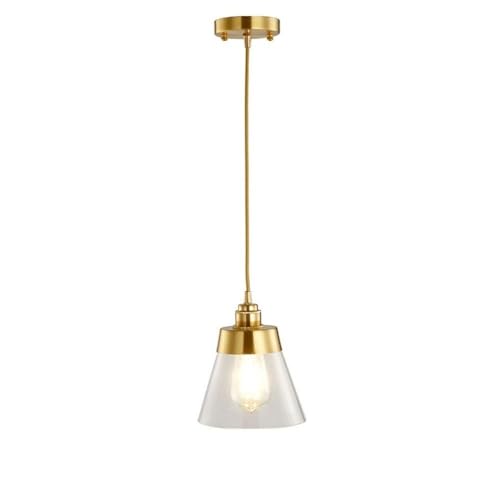 Lámpara colgante de vidrio y cobre premium para decoración minimalista de interiores