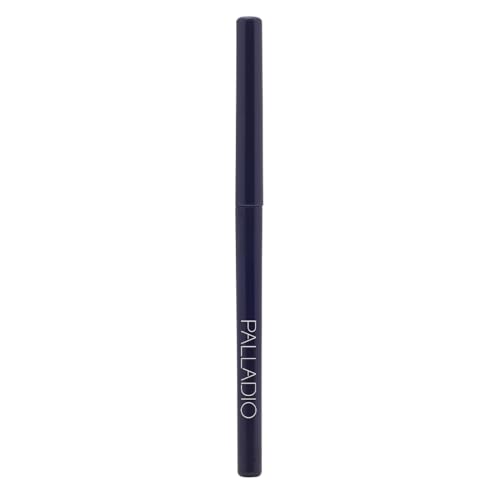 Palladio Retractable Waterproof Eyeliner, Richly Pigmented Color and Creamy, Slip Twist Up Pencil Eye Liner, Smudge Proof Long Lasting Application, All Day Wear, No Sharpener Required, Deep Blue
