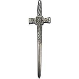 Pasador de tabla de espada celta, níquel envejecido/cromado, 4.5 pulgadas.