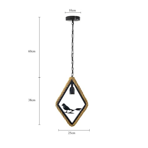 Suspension chanvre rétro Oiseau Rowith réglable pour café