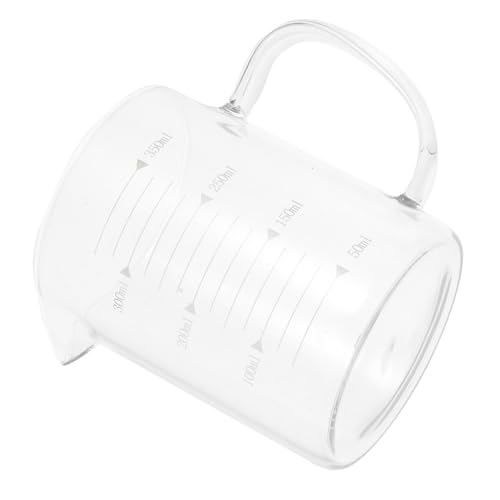 iplusmile Vaso de Leche Transparente de Vidrio con Pico Vertedor y para Agua y Leche Frío Diseño Práctico para Uso Diario