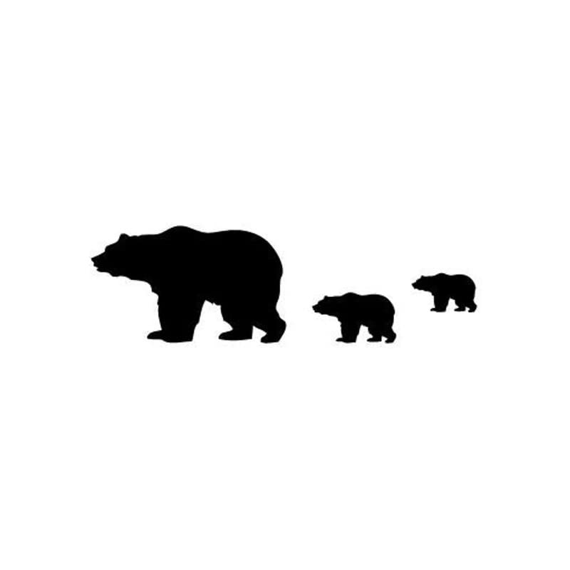 North Pole Bear Family - Vinyl Decal Car Sticker Exterior for Scretch Cover Wall Car Bike iPhone iPad MacBook Laptop Helmet
