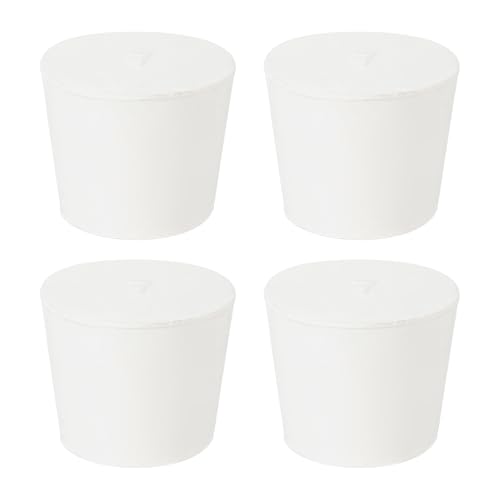 Produktbild von 16er-Pack Solide Gummistopfen 00# – Konische Laborverschlüsse 15x11x20mm, Weiß, Für Labore Und Industrie