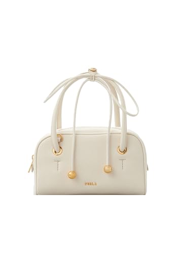 Sac Furla Poppy Mini Dome Bag Panna écru en cuir à bandoulière pour femme