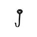 1 X Early American Wrought Iron Wall Hook