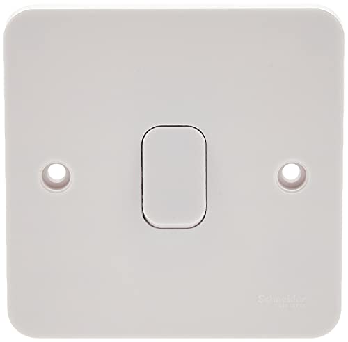 Schneider Electric Ggbl1012Nis Lisse 1 Gang 2 Way 10Ax Plate Switch, White