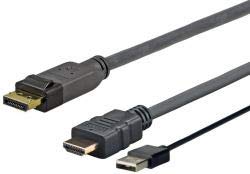 prohdmiusbdp2 2 m DisplayPort HDMI + USB czarny kabel i adapter wideo