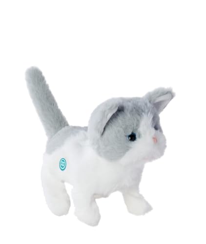 Simba PetZoo Kitty, Spielzeug Haustier, mit Sound, läuft und wackelt mit dem Schwanz, Try me, 19cm, ab 3 Jahre