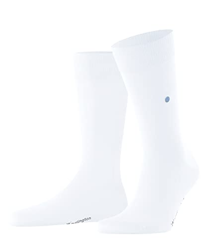 Burlington Lord M So coton unies 1 paire, Chaussettes Homme, Blanc White 2000, 40-46