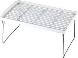 Düzenleyici; Dolap ve Mutfak Tezgahı için Raf, Buzdolabı Uyumlu Yükseltici Organizer, Metal Ayaklı Ek Raf, Çok Amaçlı Raf Düzenleyici Stand, Dolap, Tezgah ve Buzdolabı için Uygun