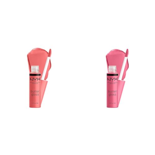 NYX Butter Gloss Non-Sticky Lip Gloss Creme Brulee & Vanilla Crea...