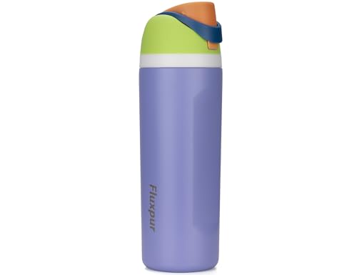 Fluxpur Insulated Water Bottle Sports Stainless Steel Water Bottle with Straw Travel Leakproof,24 Oz,Purple 10
