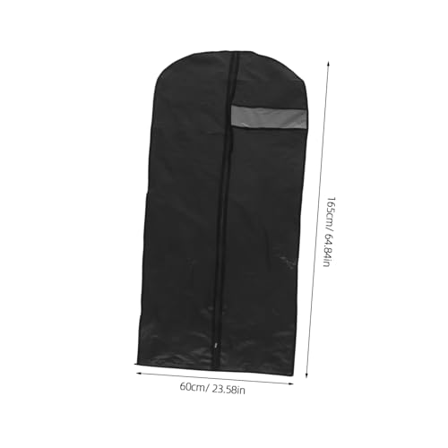 Garment Cover Bag Heavy Duty Dust Protector for Coats and Jackets Transparent Hanging Storage for Closet Organization Black2
