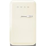 Smeg, FAB5LCR6 Frigorifero Minibar Vintage One Porte, 34L, Cerniere a Sinistra, Freddo Statico, 2 Clayette Regolabili, Portabottiglie e Illuminazione LED, H 72,5 cm, Crema
