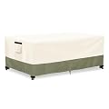 Owlcover Outdoor Coffee Table Cover 48 W x 28 D x 16 H Inches,600D Heavy Duty Waterproof Outdoor Table Cover,Patio Rectangle Table Covers,Beige