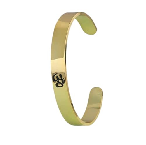 DvR Click Gold Plated Adjustable OM Design Stylish Kada Bracelet for Men (B0B68V8BXC) Amazon Price History, Amazon Price Tracker