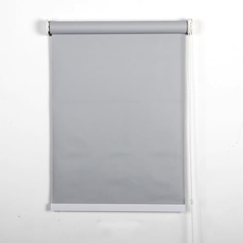 Cortinas enrollables para ventanas, cortinas semiopacas con aislamiento térmico para oficina en casa, ajuste fácil, protección de privacidad, cristales de ventana (110 x 200 cm, gris claro)