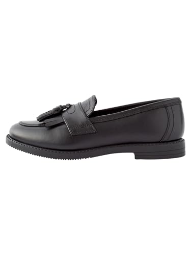 Mocassins d'école pour pieds fins fille Next en cuir avec glands