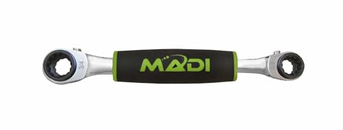 MADI Insulated 2-in-1 Ratcheting Speed Wrench with 9/16-Inch and 3/4-Inch Sockets | Durable and Ergonomic | #RW2