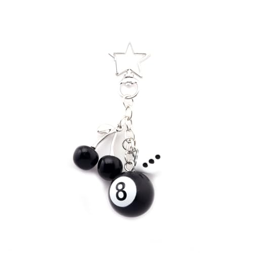 Image of 8 Ball Dice Charm Keychain - Cute Bag Purse Handbag Accessories - Y2K Aesthetic Key Chain for Women Men