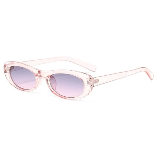 Lunettes de soleil œil de chat rose transparent aux finitions ovales soignées