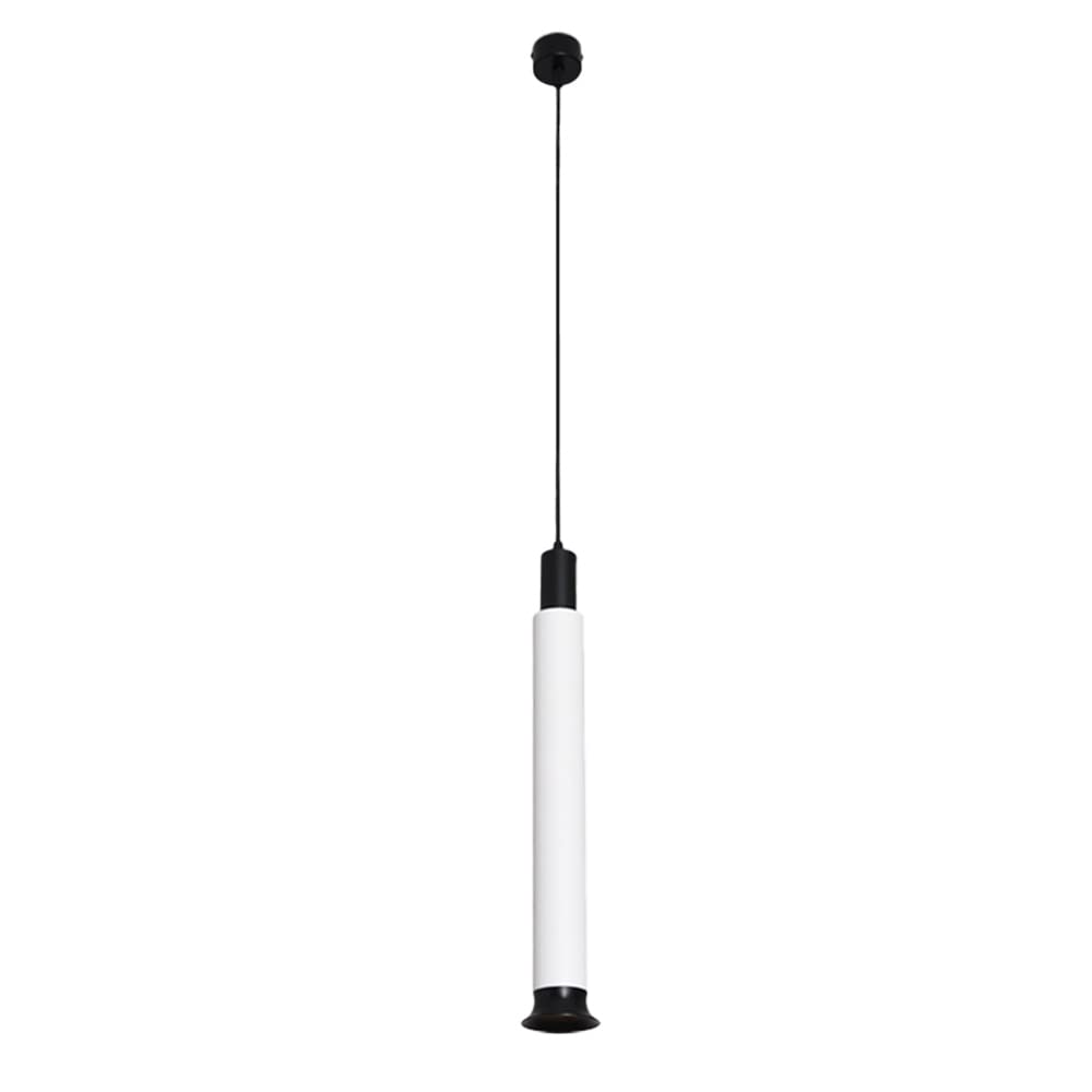 Lámpara colgante LED RAGGZZ de aluminio blanco de diseño cilíndrico minimalista para techo 8