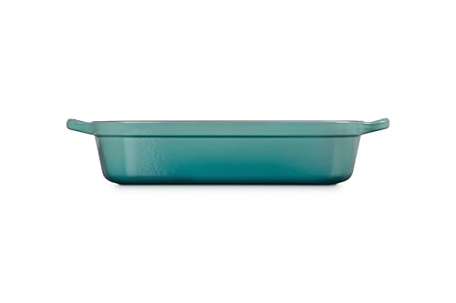 Image of Le Creuset Enameled Cast Iron Rectangular Roaster, 5.25 qt., Riviera | 5.25 qt. (9.8 inch x 13 inch)