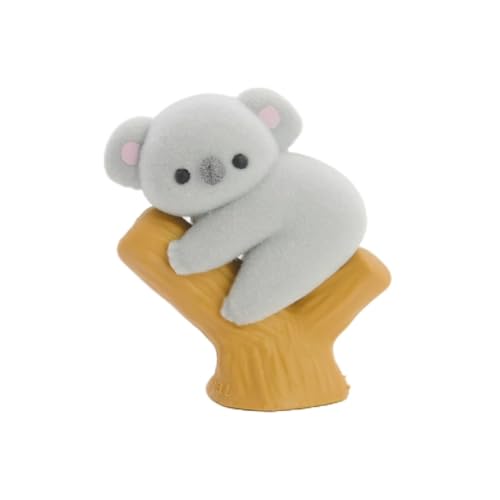 Newbee4 Miniature All 5 Types Cute Flocking Gray Baby Koala Sleeping on Tree Cross-Legged Sitting Looking at u Animal Figures, Collectible Figurine Desk Decor,Ornaments (Looking at u)