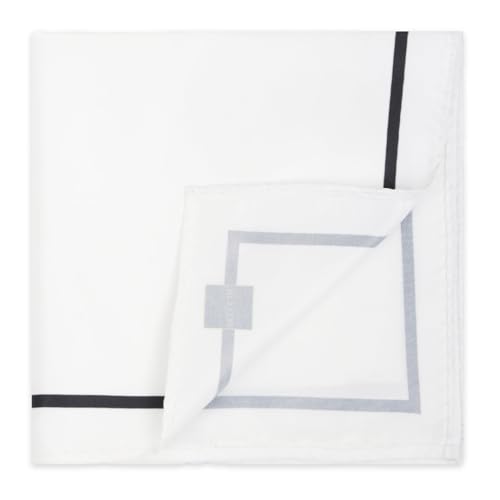 Image of Peluche Classic Hue White Pocket Square for Men (14X14 inches)