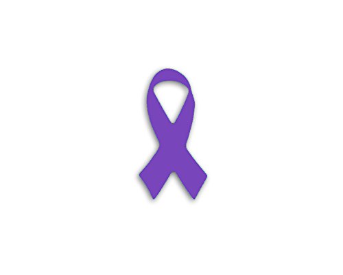 Small Purple Ribbon Decals – Purple Ribbon Decals for Domestic Violence, Alzheimer’s, Epilepsy, Pancreatic Cancer Awareness - Perfect for Support