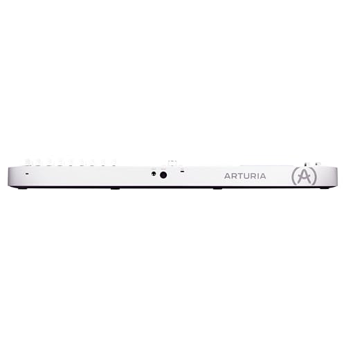 Image of Arturia KeyLab Essential 49 mk3 MIDI Controller with 49 Velocity-Sensitive keys, 9 Encoders, 9 Sliders, 8 RGB Pads - USB-C, Midi Out, LCD Screen, Bundled Software and DAW Integration - Alpine White