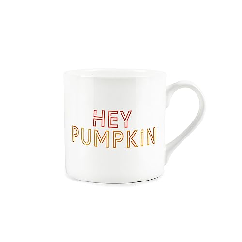 Pumpkin Mug - Autumn Seasonal Hey Pumpkin White Bone China Coffee/Tea Present Gift
