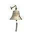 Customized Ship Bell, Personalized Brass Bell, Engraved School Wall Hanging Bell, Home Decor Indoor/Outdoor, Nautical Bells, Ship Boat Maritime Decor, (6 inch)