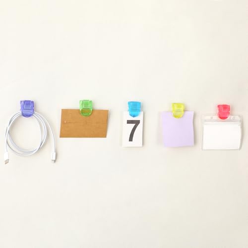Image of Feifeiya 50 Pcs Cubicle Clips for Fabric Panels,Multicolor | Office Partition Wall Clips, 40-sheet Capacity for Notes Photos Memos, Metal Spring, Fits Cubicle Fabric Accessories
