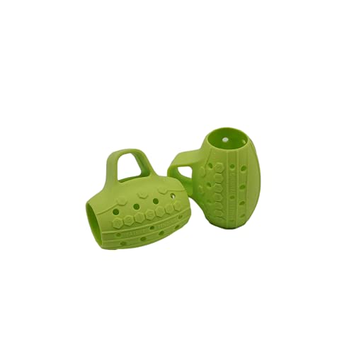 Egg Weights Colored Cardio 2.0 lbs Pair Replacement Grips Anti-Slip Silicone Rubber Finger Loop for Cardio Egg Weights (﻿Lime Green)