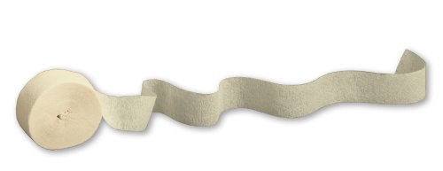 Creative Converting Touch Of Color Crepe Paper Streamer Roll, 81-Feet, Ivory #TOP10