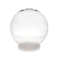 Creative Hobbies 5 Inch (130mm) DIY Snow Globe Water Globe - Clear Plastic with Screw Off Cap | Perfect for DIY Crafts and Customization