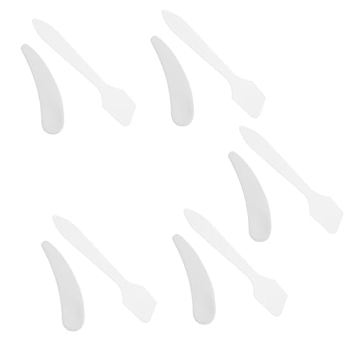 MAGICLULU Espátulas Para Crema Facial 10 Piezas Pequeño Transparente Aplicador De Maquillaje Para Mujeres y Niños Kit De Viaje Cuidado Facial Herramientas Para Mascarilla y Crema