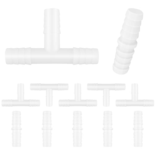 BaYiToo 12Pcs 3/8" Plastic Hose Barb Fittings, Straight &