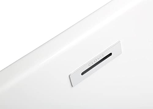 Bathtub Freestanding Modern Oval Whirlpool - Trend 55-67 Inch Glossy White Acrylic Stand Alone Soaker Hot Tub Built-In Overflow & Drain For Bathroom-55_Inch #TOP5