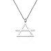 LBSBO Collier alchimique avec symboles planètes alchimiques symboles de transmission Occulte Alchimie Feu Terre Eau Air Symbole, L, Acier inoxydable