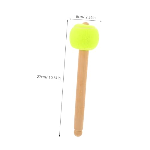 Baqueta con mango de madera VICASKY para batería con cabeza de pelota de tenis, ideal para estudiantes de bandas escolares, diseño para sonido rico miniatura 2