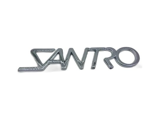 Image of Car Emblem Monogram Logo Badge Decals Sticker Full Chrome Plastic for (Santro)