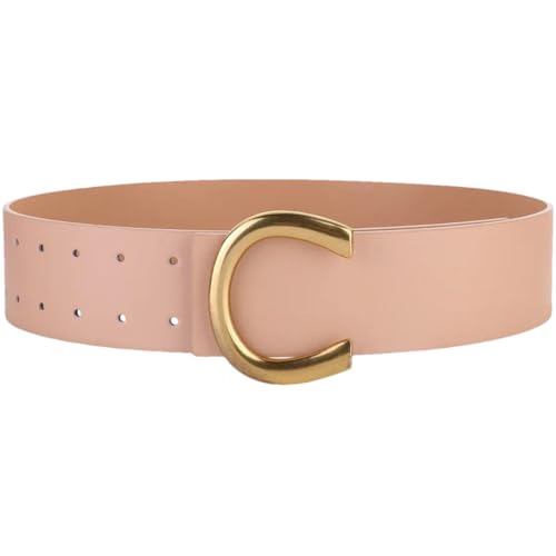 Women’S Genuine Cowhide Belt With Retro Horseshoe Clasp For Party Skirts And Fashion Accessories